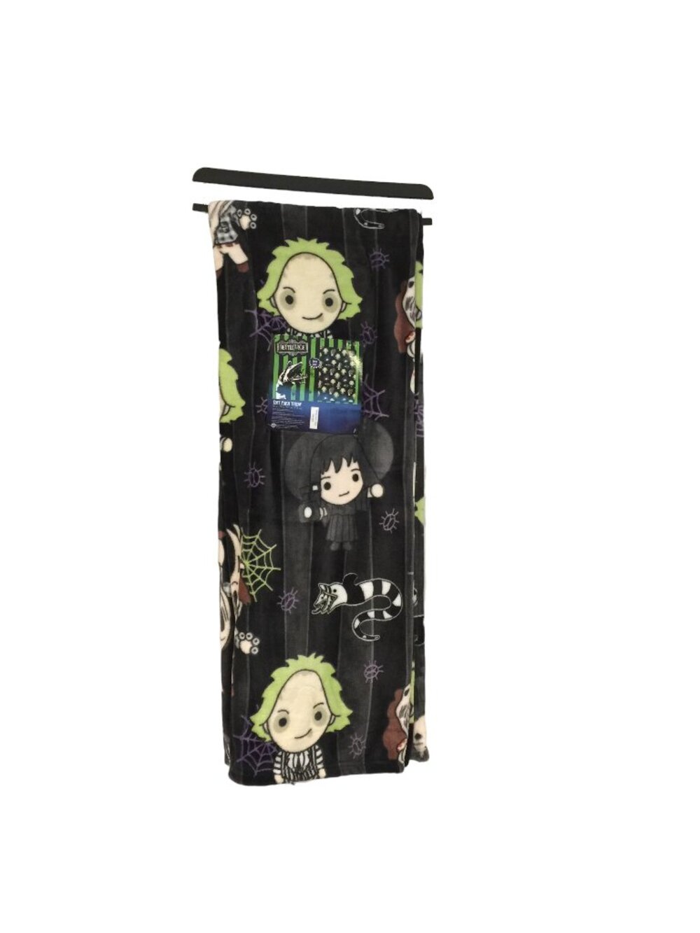 Beetlejuice Lydia Sandworm Adam Barbara Plush Throw 50" x 70"